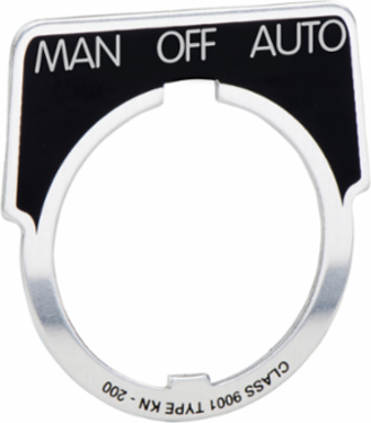 Harmony Pushbutton 30mm Aluminium Black/Silver Legend MANUAL-OFF-AUTO