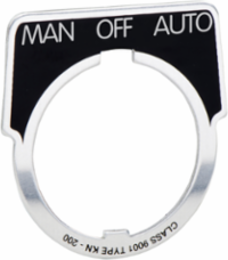 Harmony Pushbutton 30mm Aluminium Black/Silver Legend MANUAL-OFF-AUTO