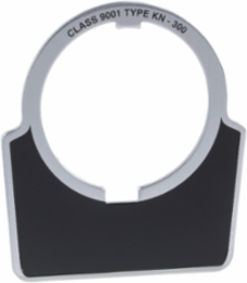 Blank Legend Plate, 30 mm, Aluminium, Black with Silver Letters, 44 x 50 mm