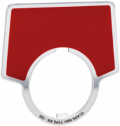 Harmony 9001K 30mm Emergency Stop Legend, Red Aluminium, 44x50mm