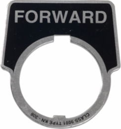 Legend Marking Pushbutton, 30 mm Aluminium, Black with Silver Marking