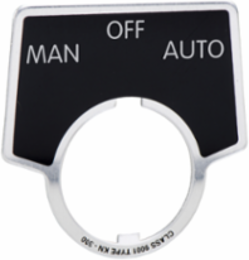 Harmony 30mm Pushbutton Switch, Aluminum, Manual-Off-Auto Marking