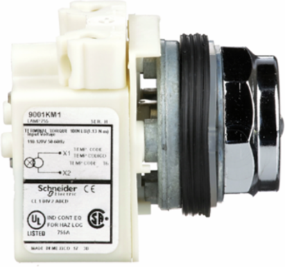Harmony 9001K Pilot Light Head, 30mm, 110-120V, Metal, Without Cap