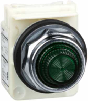 Harmony 9001K Green Pilot Light, 30 mm, 110...120V, Metal Bezel, IP66