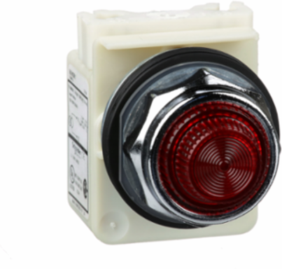 Harmony 9001K Red Pilot Light, 30 mm, 110-120V AC, Metal Bezel, IP66