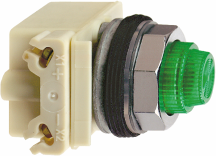 Harmony 9001K 30mm Pilot Light, Green LED, 120V, IP66, NEMA 4