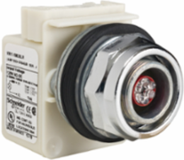 Harmony 9001K 30mm Metal Head for Pilot Light, LED Red, 120V
