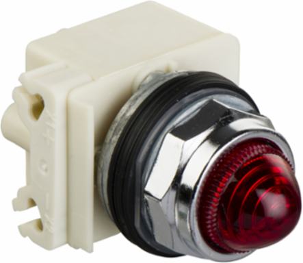 Harmony LED Pilot Light, 30mm, Red, IP66, 120V