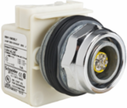Harmony Pilot Light Head, 30 mm Metal, Yellow LED, 120V