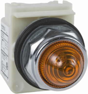 Harmony 30mm Amber LED Pilot Light, IP66, 120V