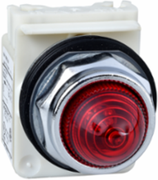 Pilot Light 120V, 30 mm, Red Lens, IP66, NEMA 4/6