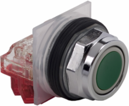 Harmony 9001K Green Metal Push Button, 30 mm, Spring Return, 1 NC