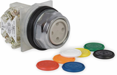 Harmony Push Button, 30mm, Metal, 1NO, IP66, 7 Colors Choice
