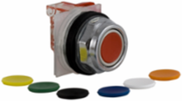 Harmony 9001K 30mm Metal Push-Button with Spring Return, 1 NC, 7 Colors