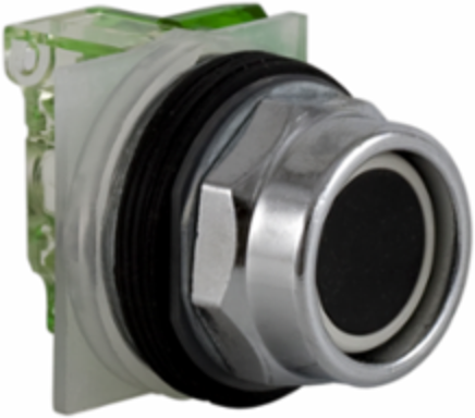Push-button Harmony 9001K, 30mm, Metal, Recessed, Spring Return, 1 NO