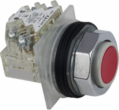Harmony 9001K 30mm Red Projecting Push Button, Spring Return, 1 C/O