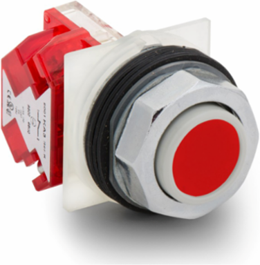Harmony Red Projecting Push Button 30 mm Spring Return 1 NC