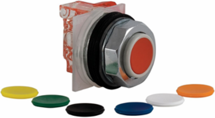 Harmony 9001K Metal Push Button 30mm, 1 NO, Spring Return, IP66