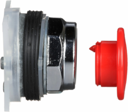 Harmony Push Button Head, Mushroom 35mm, Metal, Spring Return