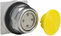 Harmony Push Button 30mm Yellow Metal Mushroom Spring Return 1 C/O