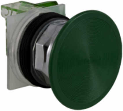 Harmony 9001K 57mm Green Mushroom Push-button Head, Spring Return, 30mm Mounting
