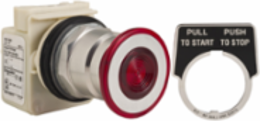 Harmony 9001K Metal Push Button, 41mm Mushroom Head, 30mm Mount, 110-120V
