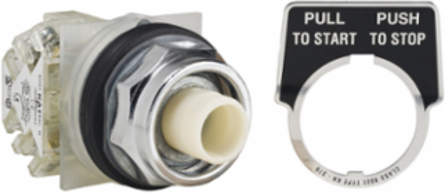 Harmony 30mm Metal Pushbutton, Push-Pull, 1 C/O, NEMA Rated