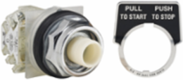 Harmony 30mm Metal Pushbutton, Push-Pull, 1 C/O, NEMA Rated
