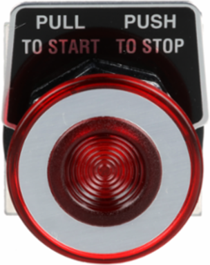 Harmony 9001K Red Mushroom Push Button Head, 41mm, 2 Positions, Metal