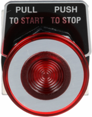 Harmony 9001K Red Mushroom Push Button Head, 41mm, 2 Positions, Metal