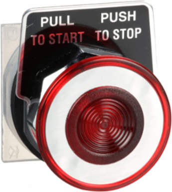 Harmony 9001K Red Mushroom Push Button Head, 41mm, 2 Positions, Metal