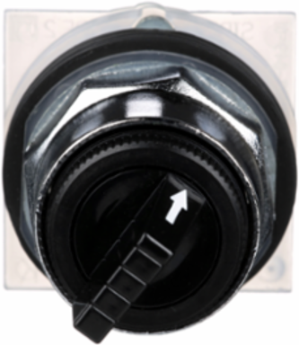 Harmony 9001K Selector Switch Head, 30 mm, Black, 2 Positions, Stay Put