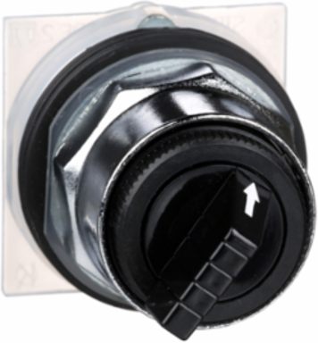 Harmony 9001K Selector Switch Head, 30 mm, Black, 2 Positions, Stay Put