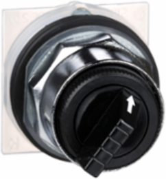 Harmony 9001K Selector Switch Head, 30 mm, Black, 2 Positions, Stay Put