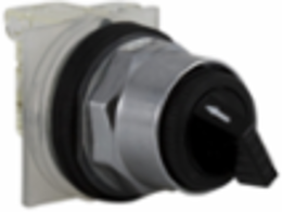 Harmony Selector Switch, 30mm, Metal, Black, 2 Positions, Maintained