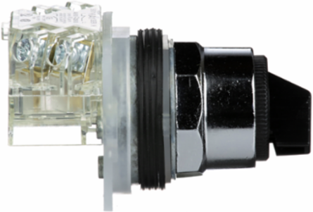 Selector Switch, Harmony 9001K, Metal, 30mm, 2 Positions, Black