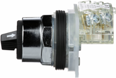 Selector Switch, Harmony 9001K, Metal, 30mm, 2 Positions, Black
