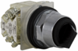 Harmony 9001K Selector Switch, 30mm, 2 Positions, Metal Bezel, Black