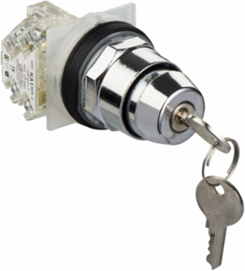 Harmony 9001K 30mm Metal Selector Switch, Key Operated, 2 Positions