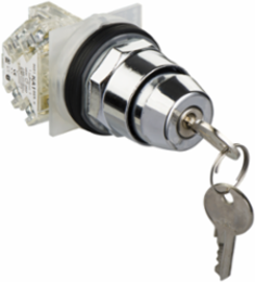 Harmony 9001K 30mm Metal Selector Switch, Key Operated, 2 Positions