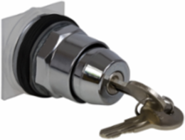 Electric 9001KS12K Harmony Key Selector Switch Head, 30 mm, Metal, Key E10, 2 Positions