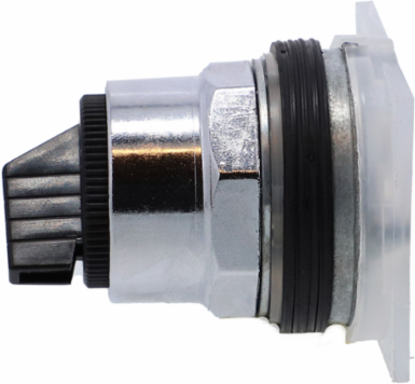 Selector Switch Head, 30 mm, 2 Positions, Spring Return, Black Metal