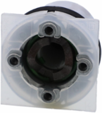 Selector Switch Head, 30 mm, 2 Positions, Spring Return, Black Metal