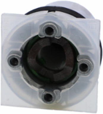 Selector Switch Head, 30 mm, 2 Positions, Spring Return, Black Metal