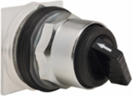 Selector Switch Head 30mm Metal Black, 2 Positions, Spring Return