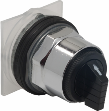 Harmony Selector Switch, 30mm, 3 Positions, Metal, 600V AC, 10A