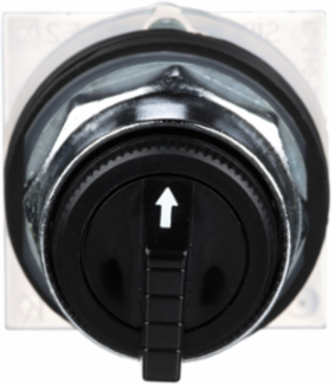 Harmony 9001K Selector Switch Head, 30mm, 3 Positions, Metal, Black