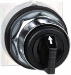 Harmony 9001K Selector Switch Head, 30mm, 3 Positions, Metal, Black