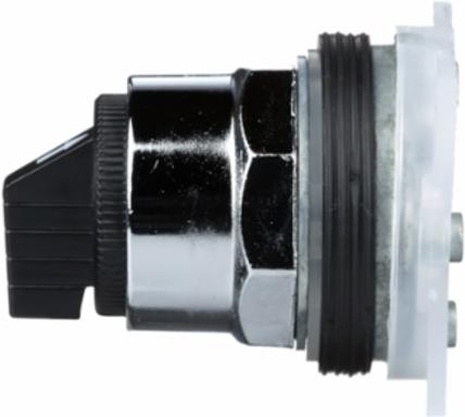 Selector Switch Head, 30mm, Black Metal, 3 Positions, Stay Put