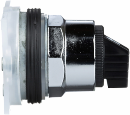 Selector Switch Head, 30mm, Black Metal, 3 Positions, Stay Put